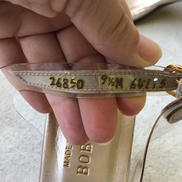BOB BAKER Cinderella Clear Peep Toe Sling Back Heels - Picture 4 of 14